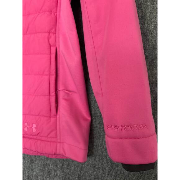 Under Armour Storm Jacket Women Hot Pink ColdGear Infrared Primaloft Insulated M - Picture 2 of 8
